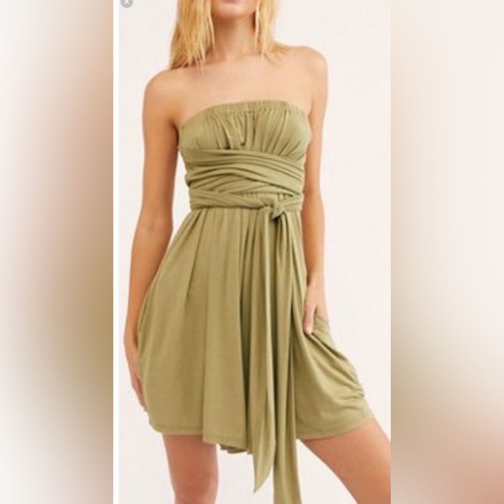 NWT Free People Beach Redondo Romper in Moss.Size S/P